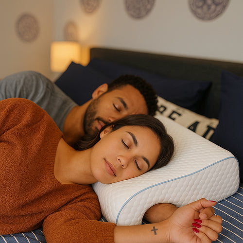 Close cuddle with the Couple Pillow